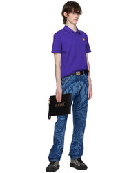 blaues Polohemd von Versace