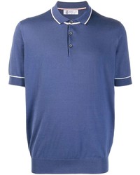 blaues Polohemd von Brunello Cucinelli