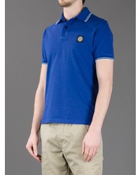 blaues Polohemd von Stone Island