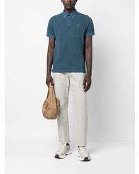 blaues Polohemd von Stone Island