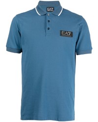 blaues Polohemd von Ea7 Emporio Armani
