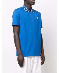 blaues Polohemd von Versace