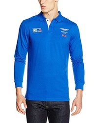 blaues Polohemd von Hackett Clothing