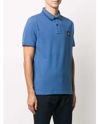 blaues Polohemd von Stone Island