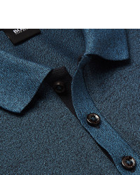 blaues Polohemd von Hugo Boss