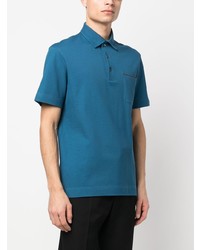 blaues Polohemd von Zegna