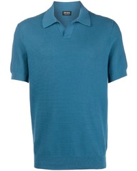 blaues Polohemd von Zegna