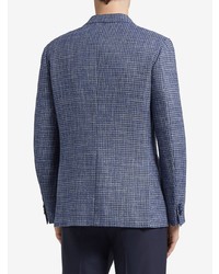 blaues Sakko mit Karomuster von Ermenegildo Zegna