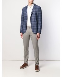 blaues Sakko mit Karomuster von Z Zegna