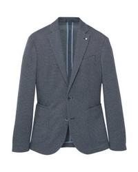 blaues Sakko mit Karomuster von Mango