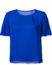 blaues Seide T-shirt