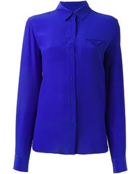 blaues Seidehemd von Maison Margiela