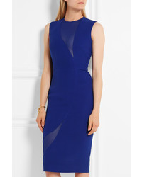 blaues Seidekleid von Victoria Beckham