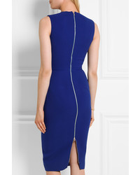 blaues Seidekleid von Victoria Beckham