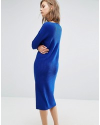 blaues Strick Midikleid von Asos