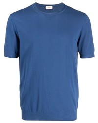 blaues Strick T-Shirt mit einem Rundhalsausschnitt von Altea