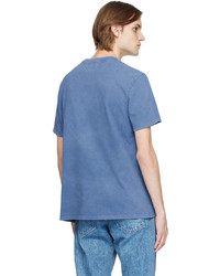 blaues Strick T-Shirt mit einem Rundhalsausschnitt von Isabel Marant