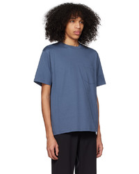 blaues Strick T-Shirt mit einem Rundhalsausschnitt von Norse Projects