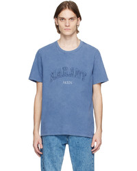 blaues Strick T-Shirt mit einem Rundhalsausschnitt von Isabel Marant