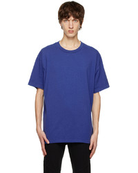 blaues Strick T-Shirt mit einem Rundhalsausschnitt von John Elliott