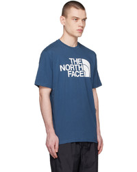 blaues Strick T-Shirt mit einem Rundhalsausschnitt von The North Face