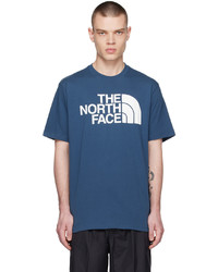 blaues Strick T-Shirt mit einem Rundhalsausschnitt von The North Face