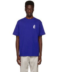 blaues Strick T-Shirt mit einem Rundhalsausschnitt von Études