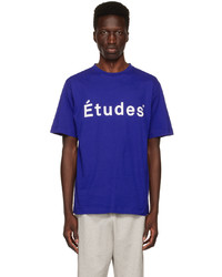 blaues Strick T-Shirt mit einem Rundhalsausschnitt von Études