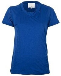blaues T-Shirt mit einem Rundhalsausschnitt von 3.1 Phillip Lim