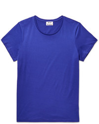 blaues T-Shirt mit einem Rundhalsausschnitt von Acne Studios