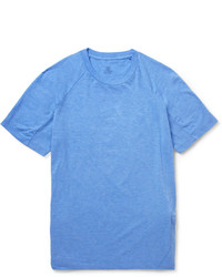 blaues T-Shirt mit einem Rundhalsausschnitt von Aether