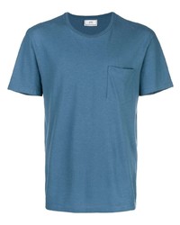blaues T-Shirt mit einem Rundhalsausschnitt von Ami Paris
