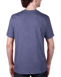 blaues T-Shirt mit einem Rundhalsausschnitt von Anvil