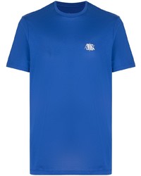 blaues T-Shirt mit einem Rundhalsausschnitt von Armani Exchange