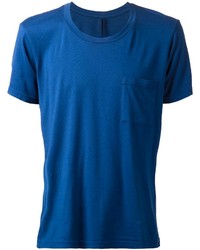 blaues T-Shirt mit einem Rundhalsausschnitt von Attachment
