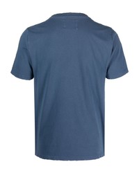 blaues T-Shirt mit einem Rundhalsausschnitt von AUTRY