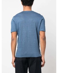 blaues T-Shirt mit einem Rundhalsausschnitt von Lardini