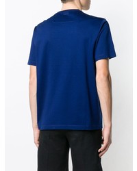 blaues T-Shirt mit einem Rundhalsausschnitt von Z Zegna