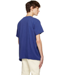 blaues T-Shirt mit einem Rundhalsausschnitt von John Elliott