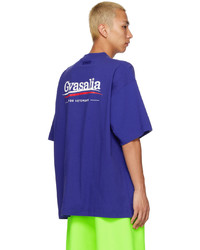 blaues T-Shirt mit einem Rundhalsausschnitt von Vetements