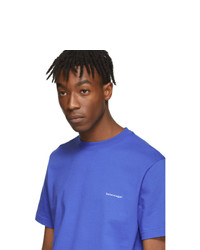 blaues T-Shirt mit einem Rundhalsausschnitt von Balenciaga