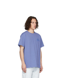 blaues T-Shirt mit einem Rundhalsausschnitt von JW Anderson