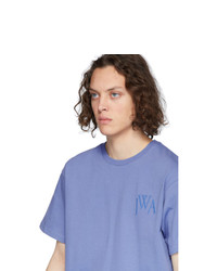 blaues T-Shirt mit einem Rundhalsausschnitt von JW Anderson