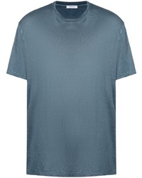 blaues T-Shirt mit einem Rundhalsausschnitt von Boglioli