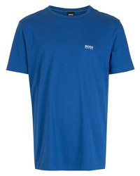 blaues T-Shirt mit einem Rundhalsausschnitt von BOSS
