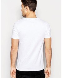 blaues T-Shirt mit einem Rundhalsausschnitt von Asos