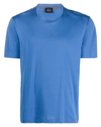 blaues T-Shirt mit einem Rundhalsausschnitt von Brioni