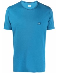 blaues T-Shirt mit einem Rundhalsausschnitt von C.P. Company