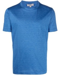 blaues T-Shirt mit einem Rundhalsausschnitt von Canali