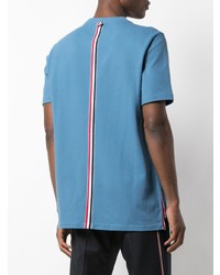 blaues T-Shirt mit einem Rundhalsausschnitt von Thom Browne